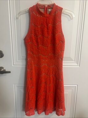 Love Fire Lace Fit & Flare Dress